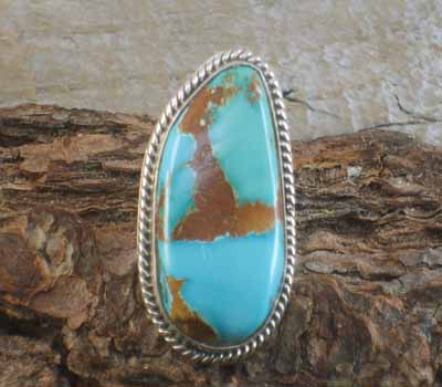 Native American Natural Turquoise Ring- sz 10